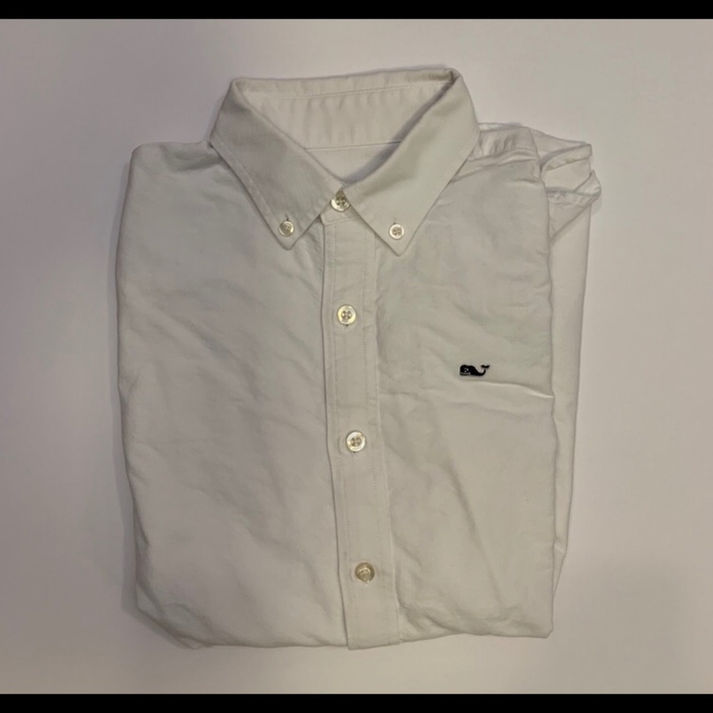 Boys medium 12-14 Vineyard Vines bottom down shirt